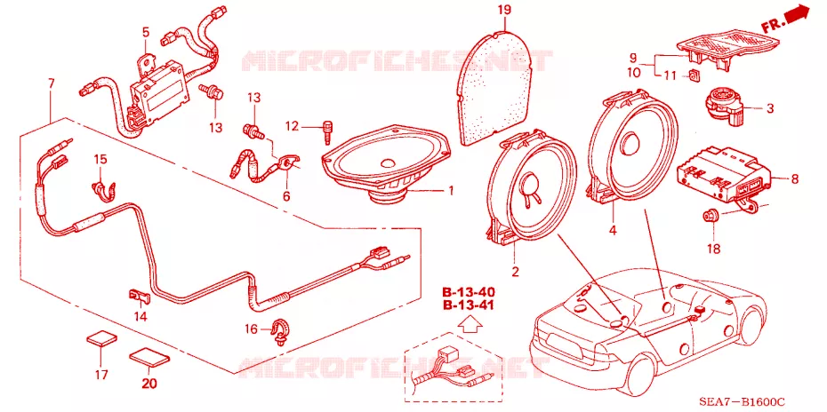 ANTENNA RADIO/ALTOPARLANTE Honda  ACCORD 2003 2.0 COMFORT 5 velocità automatico 