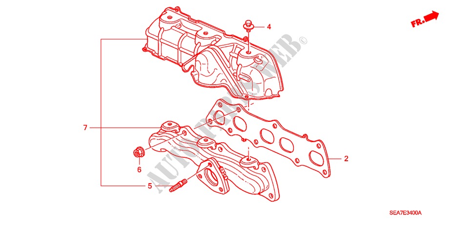 MOLTEPLICE SCARICO(DIESEL) per Honda ACCORD 2.2 SPORT 4 Porte 5 velocità manuale 2004