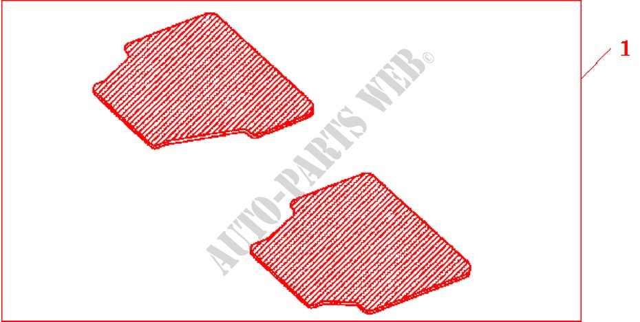 REAR RUBBER MATS per Honda ACCORD 2.4 TYPE S 4 Porte 6 velocità manuale 2003