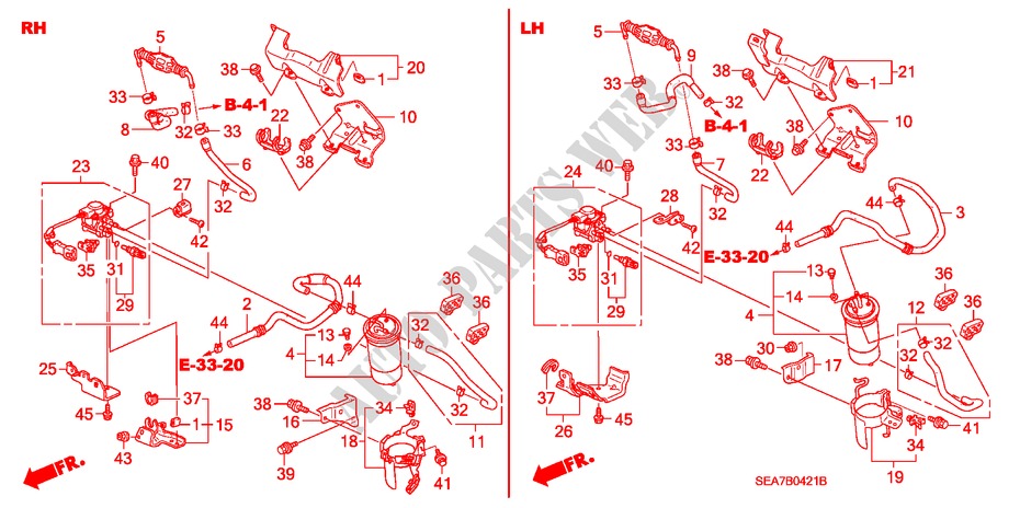 SCOLO COMBUSTIBILE(DIESEL) (1) per Honda ACCORD 2.2 SPORT 4 Porte 5 velocità manuale 2004