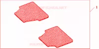 REAR RUBBER MATS per Honda ACCORD 2.2 SPORT 4 Porte 6 velocità manuale 2007