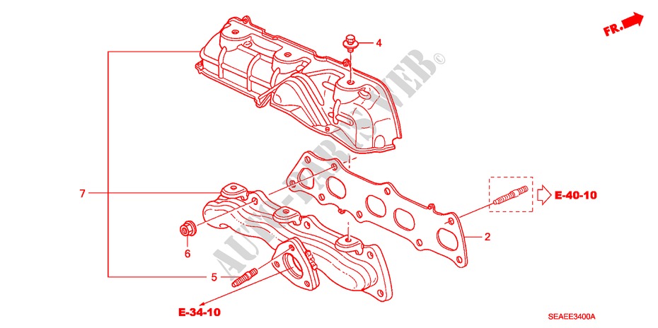MOLTEPLICE SCARICO(DIESEL) per Honda ACCORD 2.2 EXECUTIVE 4 Porte 6 velocità manuale 2008
