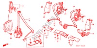 CINTURE DI SICUREZZA per Honda ACCORD TOURER 2.4 TYPE S 5 Porte 6 velocità manuale 2003