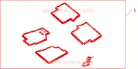 FLOOR CARPET STANDARD per Honda ACCORD TOURER 2.0 COMFORT 5 Porte 5 velocità manuale 2004
