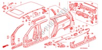 PANNELLI ESTERNI/PANNELLO POSTERIORE per Honda ACCORD TOURER 2.0 COMFORT 5 Porte 5 velocità manuale 2003
