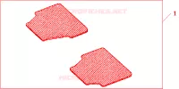 REAR RUBBER MATS per Honda ACCORD TOURER 2.0 COMFORT 5 Porte 5 velocità manuale 2004