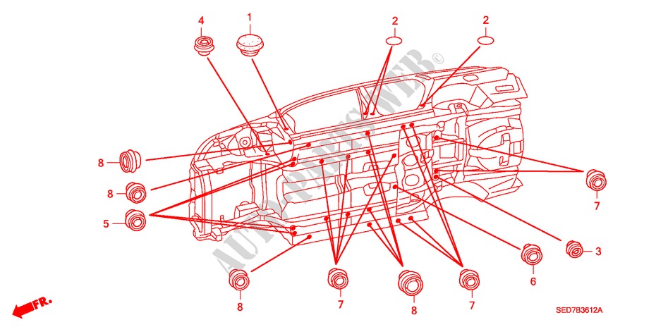 ANELLO DI TENUTA(INFERIORE) per Honda ACCORD TOURER 2.0 COMFORT 5 Porte 5 velocità manuale 2003