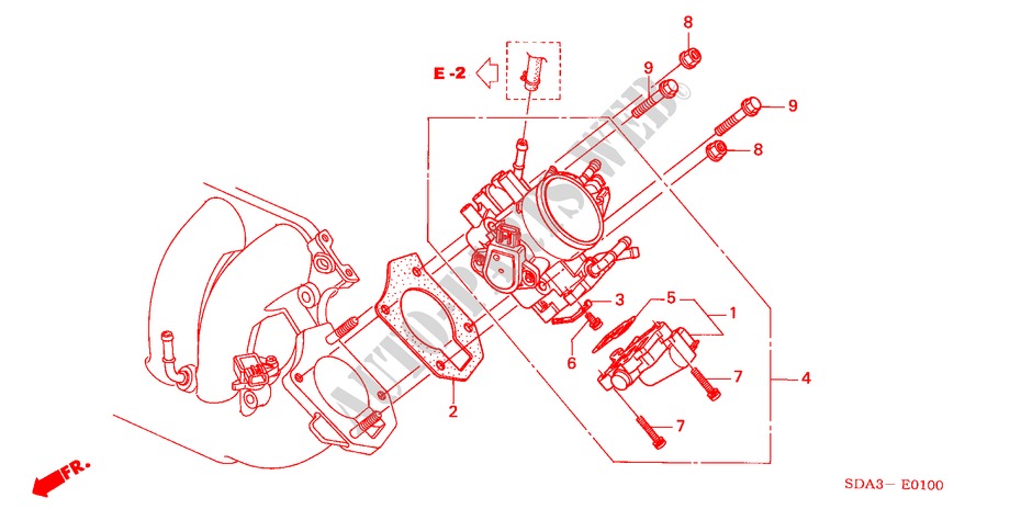 CORPO VALVOLA IMMISSIONE(2.0L) per Honda ACCORD TOURER 2.0 EXECUTIVE 5 Porte 5 velocità manuale 2003