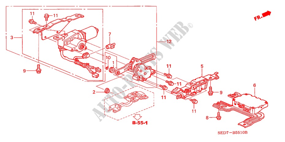 MOTORE PORTELLONE AUTOMATICO per Honda ACCORD TOURER 2.0 SPORT 5 Porte 5 velocità manuale 2003