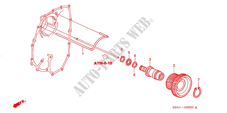 NEUTRALE ALBERO per Honda ACCORD TOURER 2.0 COMFORT 5 Porte 5 velocità automatico 2003