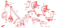 CINTURE DI SICUREZZA per Honda ACCORD TOURER 2.2 EXECUTIVE 5 Porte 6 velocità manuale 2007