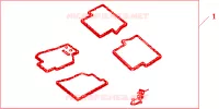 FLOOR CARPET STANDARD RHD per Honda ACCORD TOURER 2.2 EXECUTIVE 5 Porte 6 velocità manuale 2006