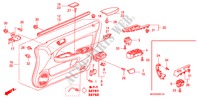 FODERAMENTO PORTIERA ANT.(RH) per Honda ACCORD TOURER 2.2 EXECUTIVE 5 Porte 6 velocità manuale 2007
