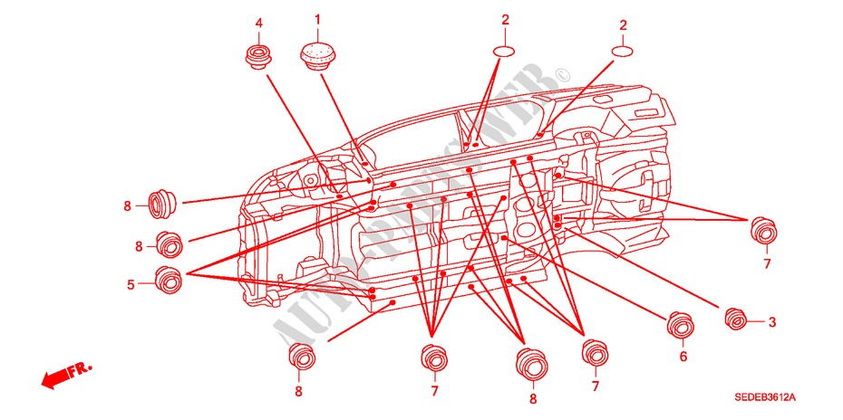 ANELLO DI TENUTA(INFERIORE) per Honda ACCORD TOURER 2.2 EXECUTIVE 5 Porte 6 velocità manuale 2007