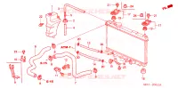 TUBO RADIATORE/ SERBATOIO DI RISERVA per Honda CITY EXI 4 Porte pieno automatica 2006