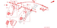 PEDALE FRENO/PEDALE INNESTO(RH) per Honda CIVIC CRX 1.6I-16 3 Porte 5 velocità manuale 1991