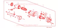 MOTORE AVVIATORE(DENSO) (1) per Honda CIVIC GL 3 Porte 5 velocità manuale 1988