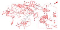 CORPO VALVOLA IMMISSIONE(PGM FI)(2) per Honda CIVIC SHUTTLE 1.6I-4WD 5 Porte 4 velocità automatico 1991