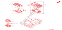 LUCE INTERIORE per Honda CIVIC SHUTTLE 1.6I-4WD 5 Porte 5 velocità manuale 1995
