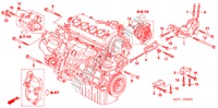 MENSOLA MONTATURA MOTORE (1.7L) per Honda FR-V 1.7 COMFORT 5 Porte 5 velocità manuale 2005