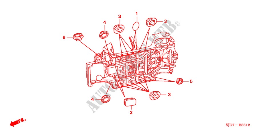 ANELLO DI TENUTA(INFERIORE) per Honda FR-V 1.8 EX 5 Porte 5 velocità automatico 2009