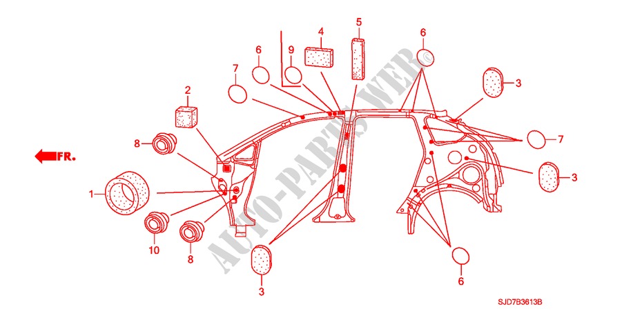 ANELLO DI TENUTA(LATO) per Honda FR-V 1.8 COMFORT LIFE/S 5 Porte 6 velocità manuale 2009