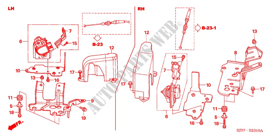 SENSORE ACCELERATORE(2.0L) per Honda FR-V 2.0 SE-S 5 Porte 6 velocità manuale 2006