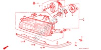 FANALE per Honda CONCERTO 1.6I-16 5 Porte 4 velocità automatico 1990