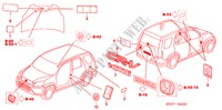 EMBLEME/ETICHETTE CAUZIONE per Honda CR-V DIESEL SE-S 5 Porte 6 velocità manuale 2006