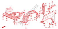 PARAFANGHI ANTERIORI per Honda CR-V DIESEL SE-S 5 Porte 6 velocità manuale 2005