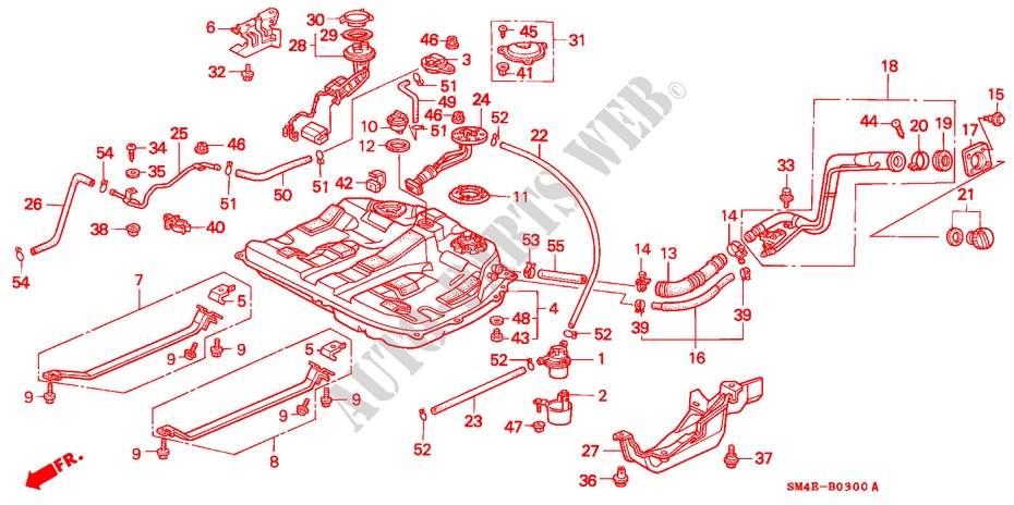 SERBATOIO COMBUSTIBILE(CARBURATORE) per Honda ACCORD EX 4 Porte 5 velocità manuale 1992