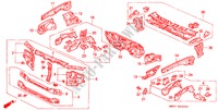 STRUTTURA CORPO(PARATIA FRONTE) per Honda ACCORD WAGON 2.2I 5 Porte 4 velocità automatico 1993