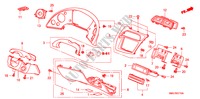 ABBELLIMENTO STRUMENTI(LH)(LATO GUIDATORE) per Honda CIVIC 1.8 SPORT 5 Porte cambioautomatico 2007
