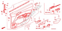 FODERAMENTO PORTIERA ANT.(LH) per Honda CIVIC 1.8 SPORT 5 Porte 6 velocità manuale 2006