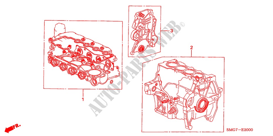 KIT GUARNIZIONE(1.4L) per Honda CIVIC 1.4 SPORT 5 Porte 6 velocità manuale 2008