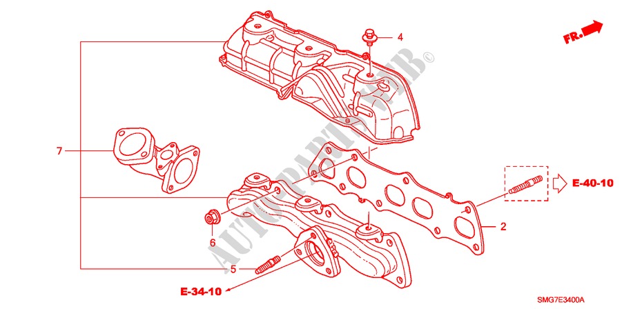 MOLTEPLICE SCARICO(DIESEL) per Honda CIVIC 2.2 S 5 Porte 6 velocità manuale 2008