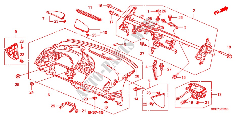 PANNELLO STRUMENTI(LH) per Honda CIVIC 1.8 SPORT 5 Porte 6 velocità manuale 2006