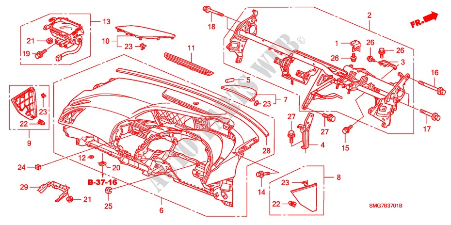 PANNELLO STRUMENTI(RH) per Honda CIVIC 2.2 S 5 Porte 6 velocità manuale 2008