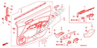 FODERAMENTO PORTIERA ANT.(LH) per Honda CIVIC 2.2 EXECUTIVE 5 Porte 6 velocità manuale 2009