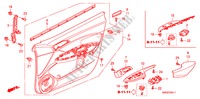 FODERAMENTO PORTIERA ANT.(RH) per Honda CIVIC 1.8 EX 5 Porte 5 velocità automatico 2009