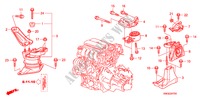 MONTATORI MOTORE(1.4L) per Honda CIVIC 1.4 SPORT 5 Porte cambioautomatico 2009