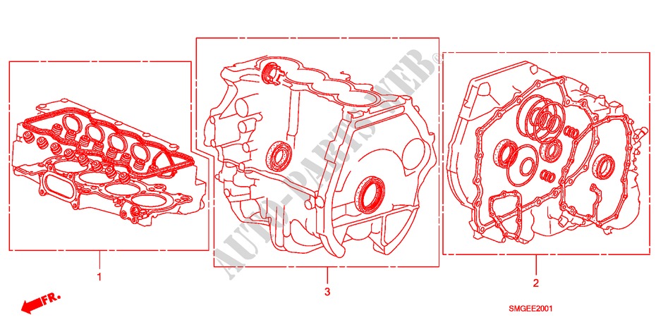 KIT GUARNIZIONE(1.8L) per Honda CIVIC 1.8 EX 5 Porte 5 velocità automatico 2009
