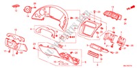 ABBELLIMENTO STRUMENTI(LH)(LATO GUIDATORE) per Honda CIVIC 1.4GT 5 Porte cambioautomatico 2011