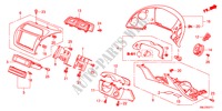 ABBELLIMENTO STRUMENTI(RH)(LATO GUIDATORE) per Honda CIVIC 1.4GT 5 Porte cambioautomatico 2011