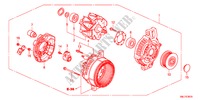 ALTERNATORE(DIESEL) per Honda CIVIC 2.2SPORT 5 Porte 6 velocità manuale 2011