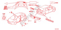 EMBLEME/ETICHETTE CAUZIONE per Honda CIVIC 1.4GT 5 Porte cambioautomatico 2011