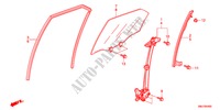 FINESTRE PORTIERE POST./REGOLATORE per Honda CIVIC 2.2SPORT 5 Porte 6 velocità manuale 2011