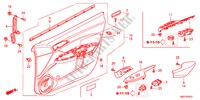 FODERAMENTO PORTIERA ANT.(LH) per Honda CIVIC 1.4GT 5 Porte cambioautomatico 2011