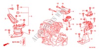 MONTATORI MOTORE(1.4L) per Honda CIVIC 1.4GT LPG 5 Porte 6 velocità manuale 2011