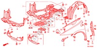 PARAFANGHI ANTERIORI per Honda CIVIC 1.4COMFORT 5 Porte cambioautomatico 2011